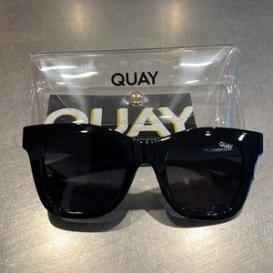 Quay // after hours // polarized black sunglasses // with case // like new